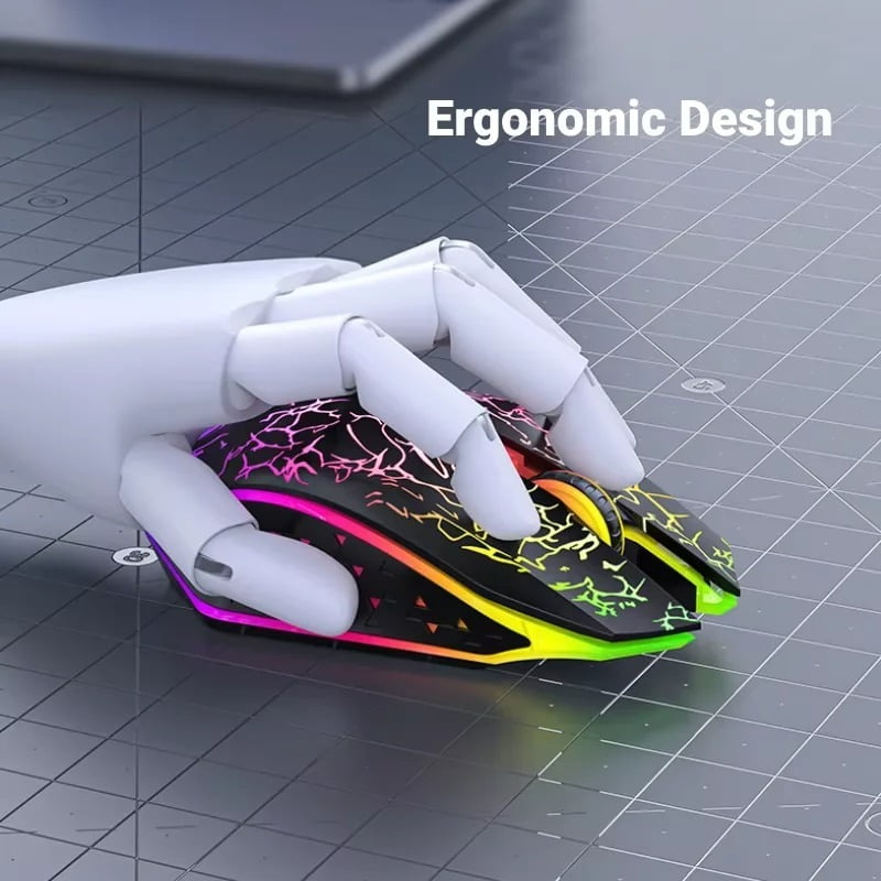 Dual-Mode Bluetooth Mouse RGB 2.4G Wireless Mouse Gaming Mouse 6 Buttons Silent Mouse For MacBook Tablet Laptops Computer