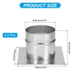 thumbnail image 2 of Uxcell 2Pcs 4" Galvanized Steel Duct Connector Flange Air Ducting Mounting Plate,6"x6" Base, 2 of 5