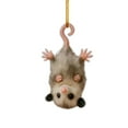 thumbnail image 2 of Possum Christmas Tree Ornament, Handmade Upside-down Opossum Ornament for Christmas Tree, 3-inch Acrylic Nature-themed Animals Possum Ornaments Hanging Decor Indoor Home, Opossum Gifts for Women Men, 2 of 7