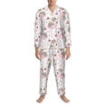 thumbnail image 3 of Goofa Flamingo And Flowers for 2-piece Loungewear Set Men’s Sleepwear Set Soft PJs Cozy loungewear Comfy Sleep Set Winter Pajamas-Medium, 3 of 7