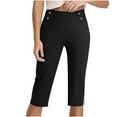 thumbnail image 6 of ShiShine Capri Pants for Women Stretch High Waisted Business Work Casual Yoga Pants with Pockets, 6 of 8