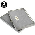 thumbnail image 2 of Cajas de almacenamiento decorativas para armario, contenedores de almacenamiento plegables de tela de lino resistente con asas prácticas, ubicación versátil debajo de la cama o en estantes, lavables, 2 of 7