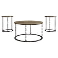 thumbnail image 2 of Castle Place Classic 3- Pieces Coffee Table Set, Brown Oak, 2 of 12