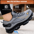 thumbnail image 7 of Safety Shoes Steel Toe Cap Shoes for Men Women Rotating Automatic Buckle Shoes Laces Safety Shoes Mens Work Boots Composite Toe Lightweight Fashion Breathable Comfortable, 7 of 7