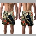 thumbnail image 3 of luoweisi Men's Beach Shorts Quick Dry Swim Trunks with Mesh Lining Woodpecker S, 3 of 5