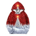 thumbnail image 3 of Chandail à Capuchon Doublé en Molleton pour Enfants, Chaud, à Thème de Noël, Coupe Ample, Col Rond pour l'Hiver, 3 of 5