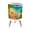 Color 1, variant on Small Trash Can with Lid Vibrant Tropical Beach Starfish Shells Colorful Flowers 1.8 Gallon Dog Proof Trash Can Round Garbage Can Waste Bin Wastebasket for Bathroom Bedroom