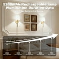 thumbnail image 3 of Govvep 2 Pack Rechargeable Wireless Wall Lights, 5200mAh Removable LED Bulb, 3 Color Dimmable Wall Lamp with Remote, Wall Lights for Living Room and Hallway Staircase, 3 of 8