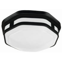ETI 54466101 Octagon Black Integrated LED Outdoor Flushmount Porch Light, 830 L