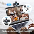 thumbnail image 4 of 2K Webcam for PC/Laptop with Noise-Canceling Mic, Privacy Cover, Wide Angle Lens, USB Plug and Play,Auto Light Correction for Streaming Meeting, 4 of 7