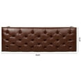 thumbnail image 4 of Modern Faux Leather End of Bed Bench, Upholstered Button Tufted Ottoman Seat with Storage Shelf and Nailhead Trim for Bedroom Entryway Living Room, 4 of 15
