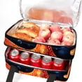 thumbnail image 5 of Starfish Double Layered Insulated Lunch Bag with Two Compartments and Large Capacity - 7.1x11.4x16.1 Inches Hand-Carry Refrigerated Meal Bag, 5 of 6