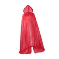 thumbnail image 4 of Déguisement d'Halloween Cape de Sorcière Adulte Capuche Cape en Tulle Cape Cape Accessoires Cosplay Cape Rouge, 4 of 9