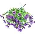 thumbnail image 2 of Clearance Under $3 Artificial Daisy Bouquet Small Daisy Bouquet Plastic For Bedroom Nightstand Decor Dressing Table Vase Purple (1Pc), 2 of 7