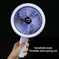 thumbnail image 3 of Portable Electric Fan Multi-Function Clip-on Fan Desktop Fan Handheld Fan Wall-Mounted Fan 4-Speed Adjustable with Dimmable Night Light Table Lamp Type-C Charging, 3 of 9