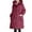 Wine, variant on Tanghaowl Women's Lightweight Casual Jacket Outdoor Work Coat with Zip Front and Hooded Style for Spring Fall Layering Comfortable Loose Fit Watermelon Red XXXL