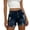Dark Blue, variant on Womens Jean Shorts Stretchy High Waisted Ripped Distressed Cut Off Denim Jean Shorts,Sizes S-2XL