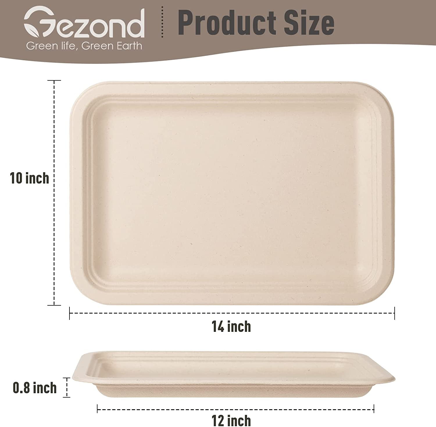 350pcs Compostable Paper Plates Set Eco-friendly Disposable Paper Plat –  Gezond