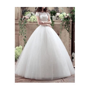 Unomatch Junior Slim High Neck Ball Gown Wedding Dress Walmart Com