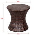thumbnail image 3 of Mesa lateral para exterior Sundale de 51 cm, marrón, ratán, estructura de acero, 3 of 7
