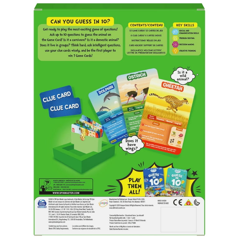 pack) Skillmatics Guess in 10 Educational Board Game, for