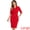 Red, variant on DARING DIVA Shawl Collar Half Sleeve Sheath Dress XS Royal Blue