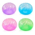 thumbnail image 5 of Giant Glitter Dumpling Squishy, Mega Rainbow Stress Relief Bun Toy, Soft Squeeze Decompression Dough for Adults , Cute Fidget Toy, 5 of 9
