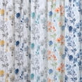 thumbnail image 7 of Cafe Curtains, Leaf Flower Printed Rod Pocket Short Window Curtains, Floral Print Kitchen Window Curtain Sets for Bathroom, 27" x 24",Teal/Grey, Set of 2, 7 of 7