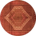 thumbnail image 1 of Ahgly Company Indoor Round Medallion Orange Traditional Area Rugs, 6' Round, 1 of 1