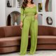 thumbnail image 1 of Puntoco Pijamas De Mujer Pantalones Cortos De Manga Larga Ropa De Hogar Conjunto De Dos Piezas De Punto Puntoco Puntoco-7727, 1 of 6