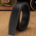 thumbnail image 5 of High-quality 3.7cm Trouser Jeans Belt Decor Replace Strap Durable Leather Belt Strap No Buckle Belt Waistband Genuine Leather WHITE, 5 of 8