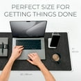 thumbnail image 3 of Nordik Large Felt Desk Mat - Charcoal - 89 X 43 Cm - Full Desk Keyboard Mat - Computer Desk Mat for Keyboard and Mouse Pad - Desktop Mat - Large Desk Mat - Felt Desk Pad, 3 of 7