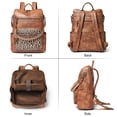 thumbnail image 7 of Shrrie Vegan Leather Laptop Backpack for Women 15.6 inch Work Backpack Fashion Travel Backpack Purse for Travel College Work, 7 of 7