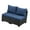 navy, variant on JOYURE 2 pieces Patio Furniture Set,Wicker Conversation Sofa,Beige