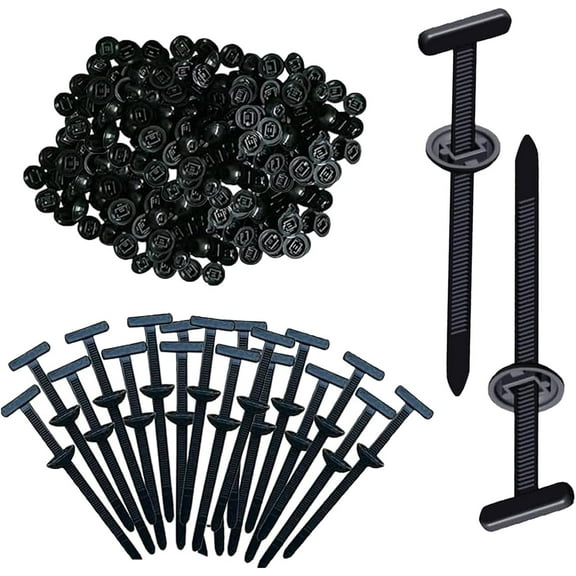 100Pcs Nylon Universal Cable Tie Buckle,New Multifunctional Cable Tie Buckle for Car Daily Repair,Plastic Rivet Zip Ties, Snap-Fit Ziptie Bumper Retainer Fender Liner Door Panel Fastener