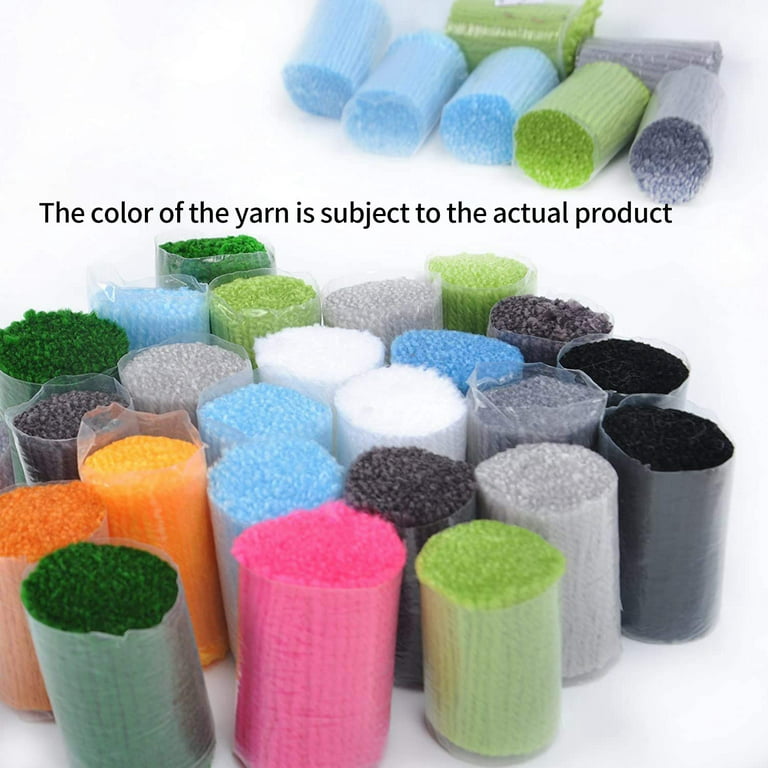 Latch Hook Rug Kits DIY Crochet Yarn Rugs Hooking Craft Kit with