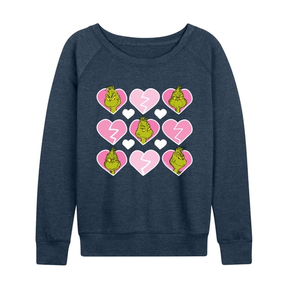 The Grinch - Broken Heart - Women's French Terry Long Sleeve Pullover