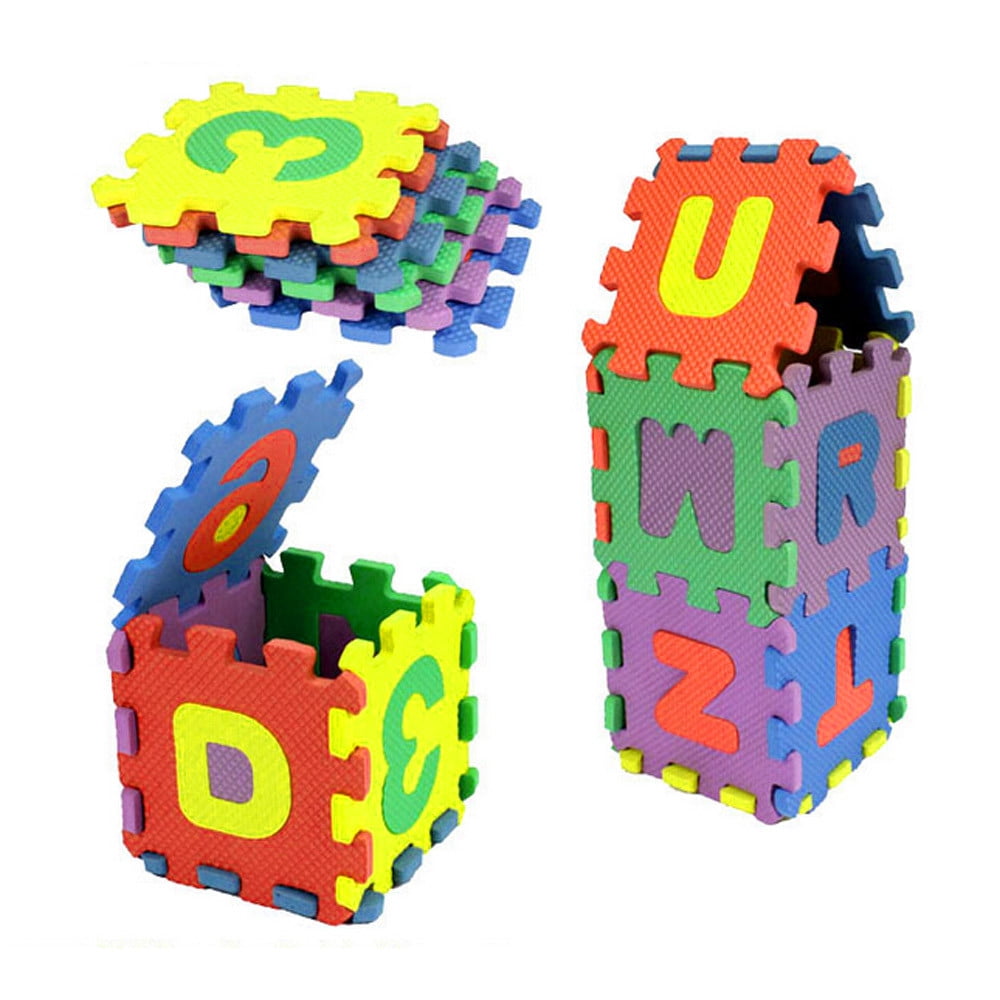 MZXELPRJD 36Pcs Alphabet Puzzle Baby Toddler Kids Number Alphabet