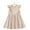 Khaki, variant on QUDDERR Girls Cotton Linen Dresses Ruffle Sleeve Dress Halter Sleeveless Kids Casual Solid Color Dresses for Toddler Baby Kids 2-6Years