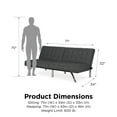 DHP Emily Convertible Tufted Futon Sofa, Gray Linen