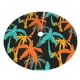 thumbnail image 5 of Cauagu 30" Christmas Tree Skirt Palm Trees Pattern Christmas Tree Decorations Tree Mat for Xmas Decorations Occasion Holiday Home Decor -30", 5 of 7