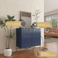 thumbnail image 4 of Clihome Modern Accent Storage Cabinet with 2 Doors, Buffet Sideboard, Blue, 4 of 6