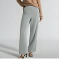 thumbnail image 2 of JGGSPWM High-Waist Pleated Wide Leg Pants for Women Stretchy Casual Trousers Gray S, 2 of 6