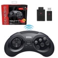 thumbnail image 1 of Controlador inalámbrico Retro-Bit Sega Genesis 2.4GHz negro, 1 of 8