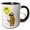 Black/White, variant on 3drose, Cute Funny Sloth with Smiling Face Balloon Cartoon, 11oz Two-tone Yellow Mug
