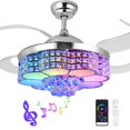 thumbnail image 1 of Ventilador de techo BAYSQUIRREL con Bluetooth y luz RGB de 6 velocidades, 1 of 7
