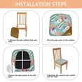 thumbnail image 4 of Green Pioneer Flower and Leaf Seat Covers for Dining Room Chairs Set Of 4,Stretch Printed Washable Chair Seat Cover with Elastic Ties and Button,Removable Waterproof Couch Cushion Covers, 4 of 6