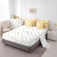 thumbnail image 5 of Erosebridal Orange Capybara Kid Twin Bedding Sets, Cartoon Flower Rainbow Bedding Comforter Set, 7 Pieces, 5 of 7