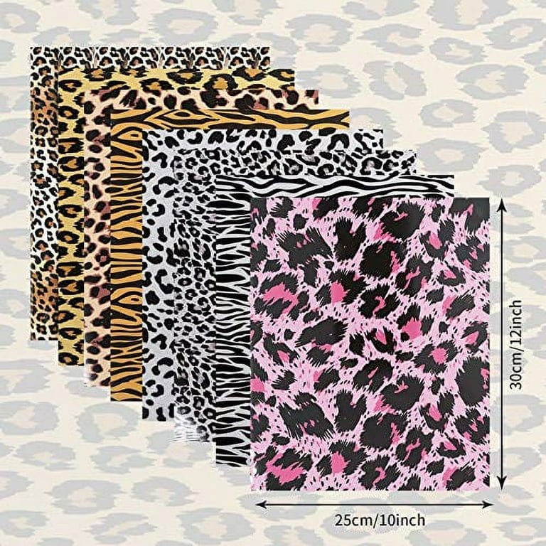 Tintnut Leopard Heat Transfer Vinyl-Cheetah-8 Sheets HTV Bundle - 12 x 10  inch Iron on Vinyl Animal Patterned Assorted Colors Heat Transfer  Camouflage