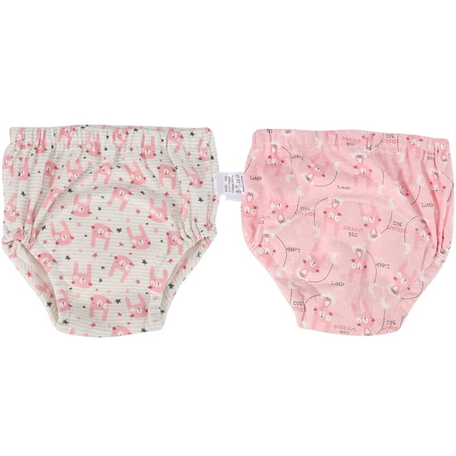 Ropa interior de entrenamiento de algodón, 2 piezas Pantalones de entrenamiento para ir al baño para bebé Pantalones de entrenamiento para orinar Funcionalidad inteligente